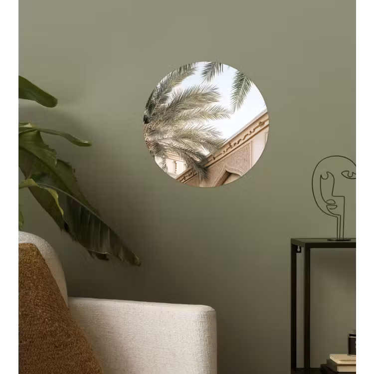 Behangcirkel - Gebouw - Palmbomen - Beige - Zon — 3