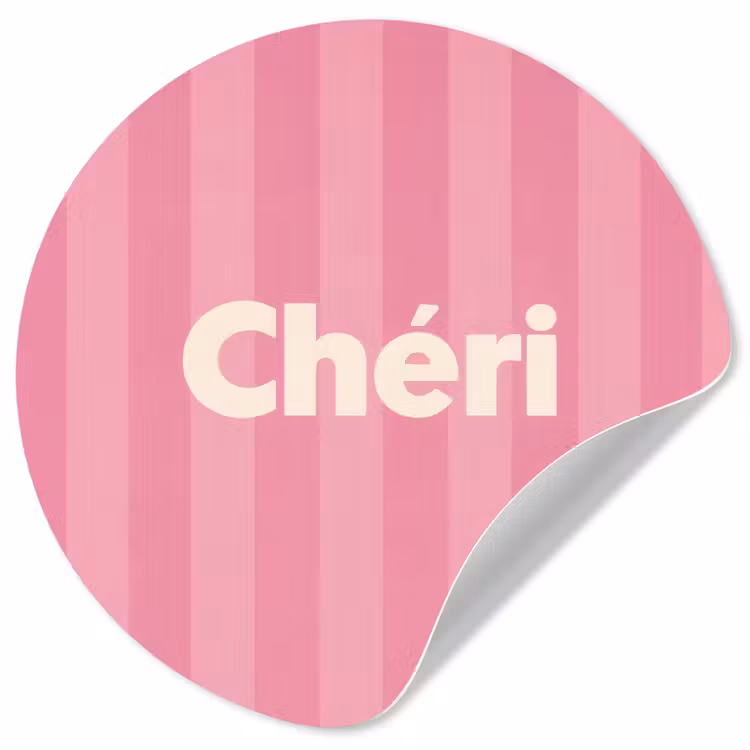 Behangcirkel - Gestreept - Roze - Chéri — 1