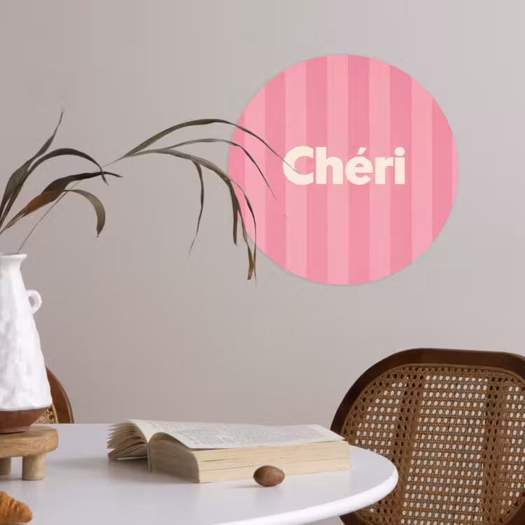 Behangcirkel - Gestreept - Roze - Chéri — 4