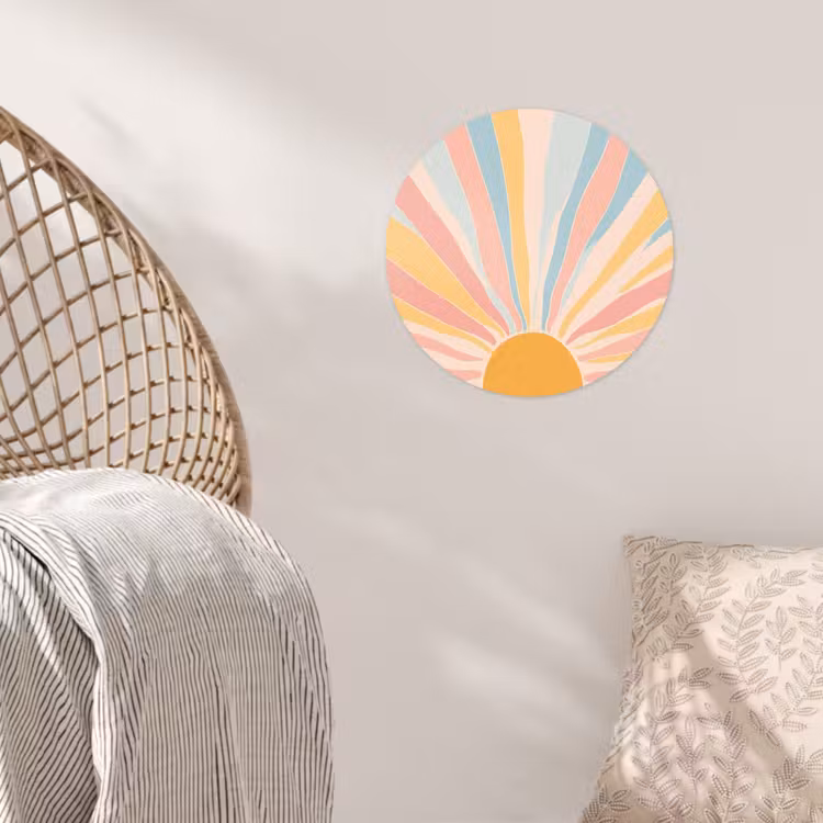 Behangcirkel - Illustratie - Zon - Pastelkleuren — 5