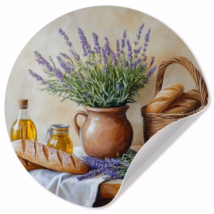 Behangcirkel - Lavendel - Brood - Stilleven — 1