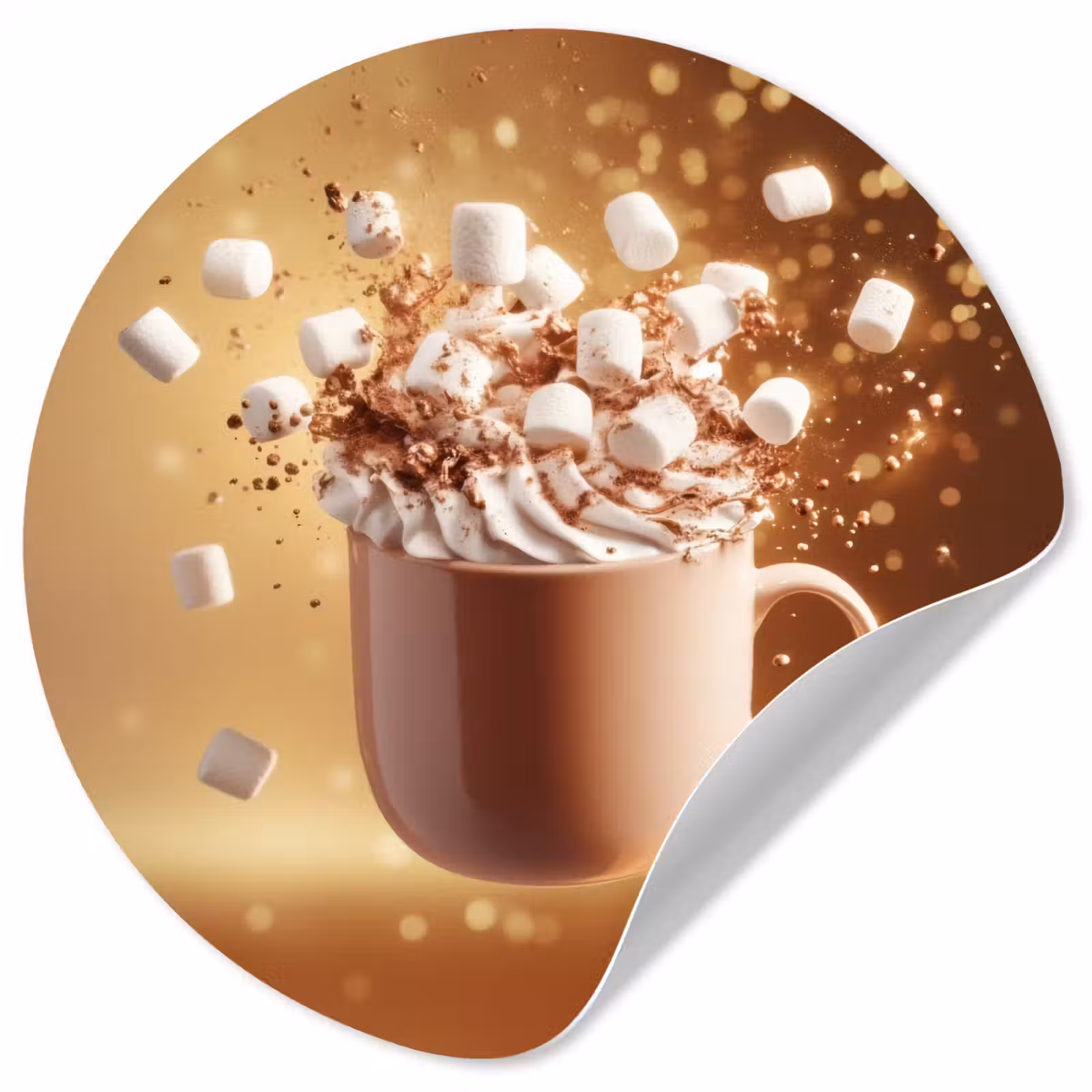Behangcirkel - Chocomelk - Drinken - Warm - Bruin — 1