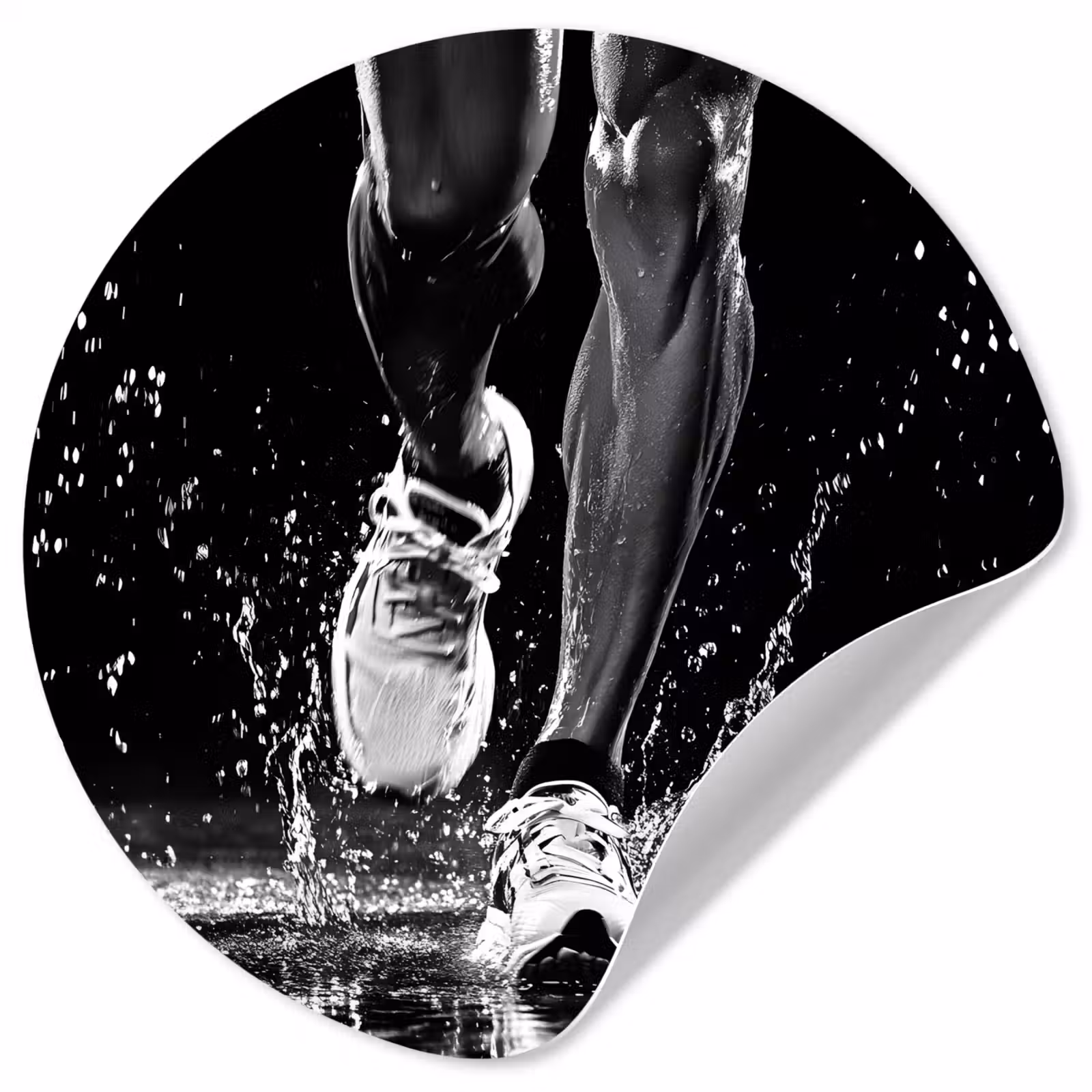 Behangcirkel - Hardloopschoenen - Rennen - Druppels - Zwart — 1