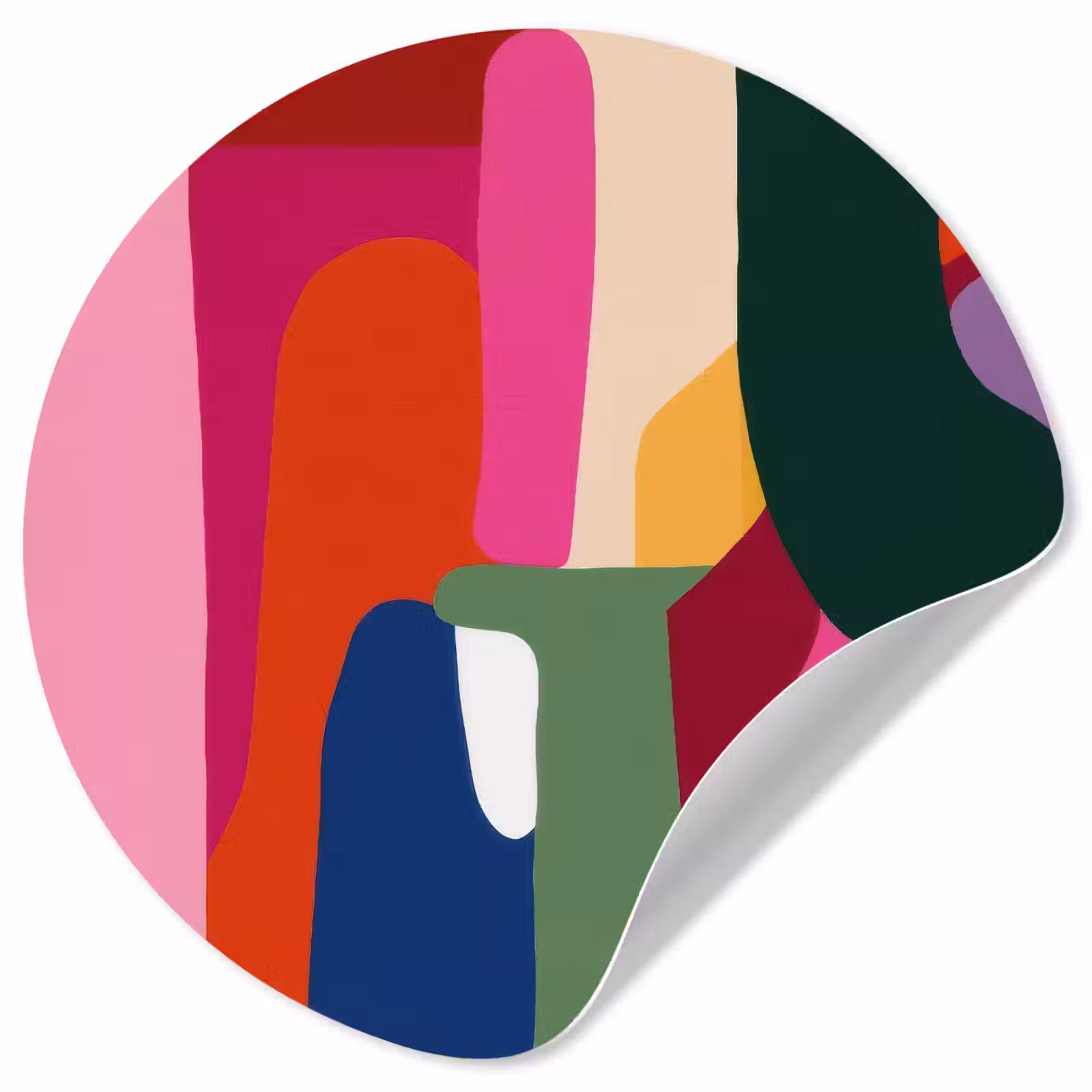 Behangcirkel - Kleurvakken - Recht - Rond - Abstract — 1