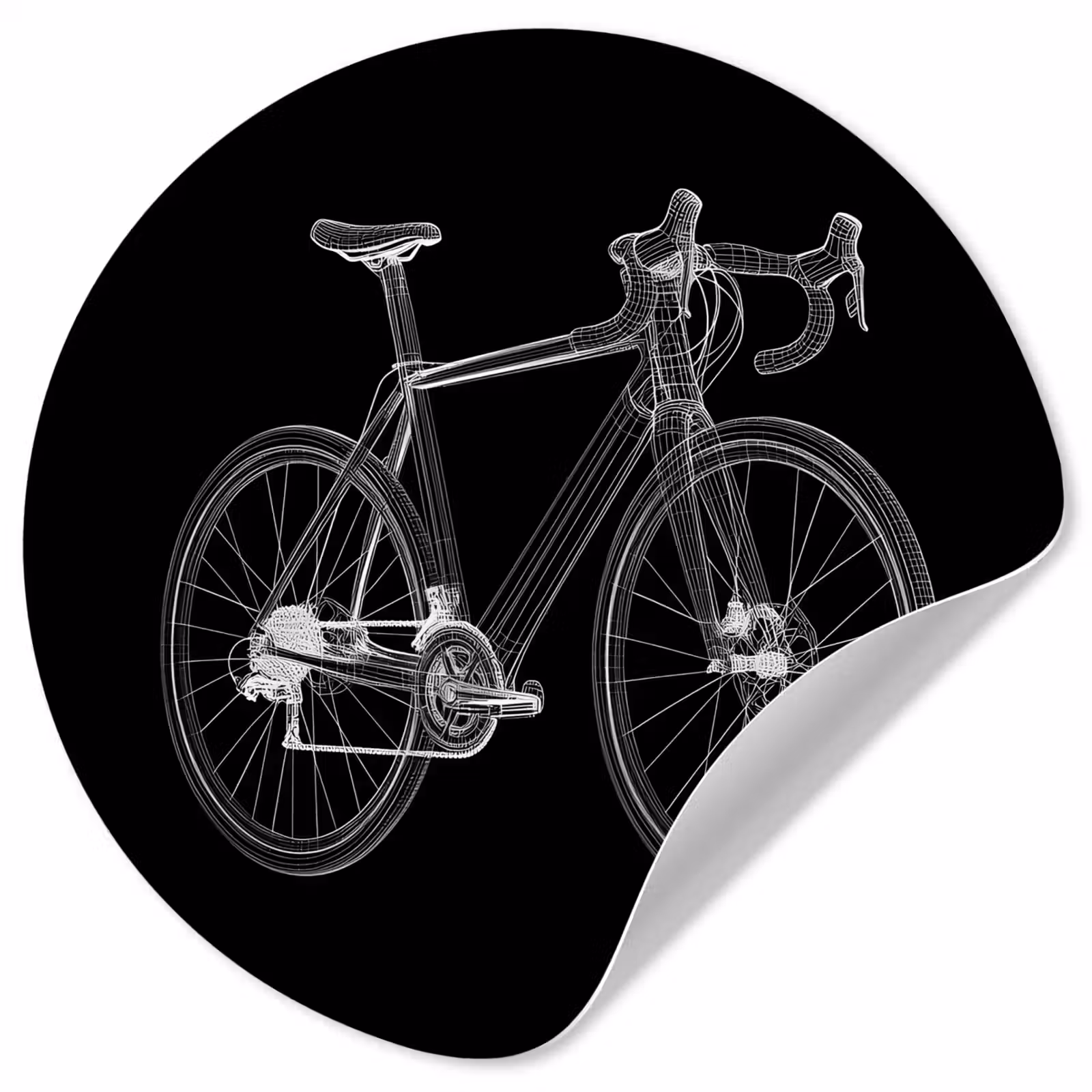 Behangcirkel - Lijnen - Illustratie - Wit — 1