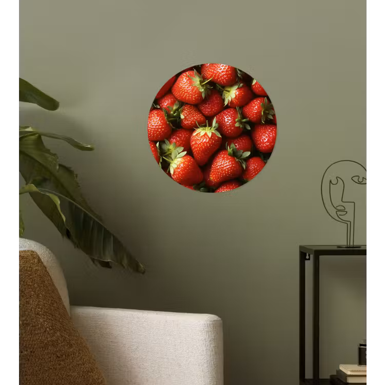 Behangcirkel - Aardbei - Fruit - Rood — 3