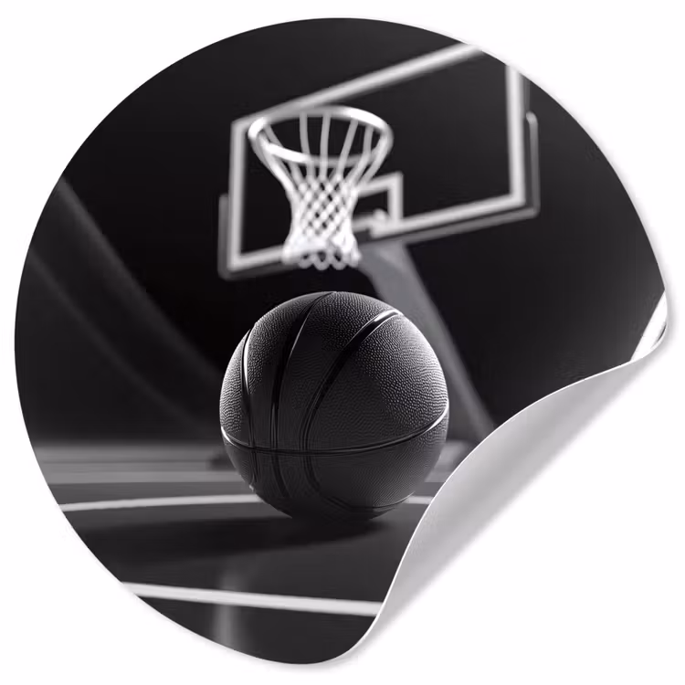 Behangcirkel - Basketbal - Basketbalveld - Lichtlijnen — 1