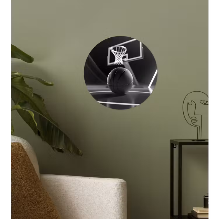 Behangcirkel - Basketbal - Basketbalveld - Lichtlijnen — 3