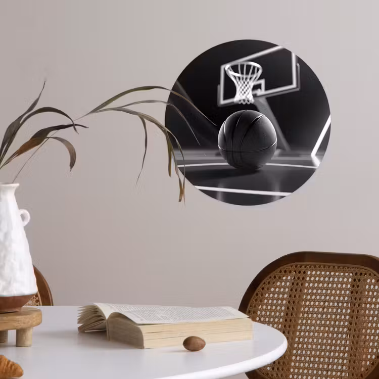 Behangcirkel - Basketbal - Basketbalveld - Lichtlijnen — 4