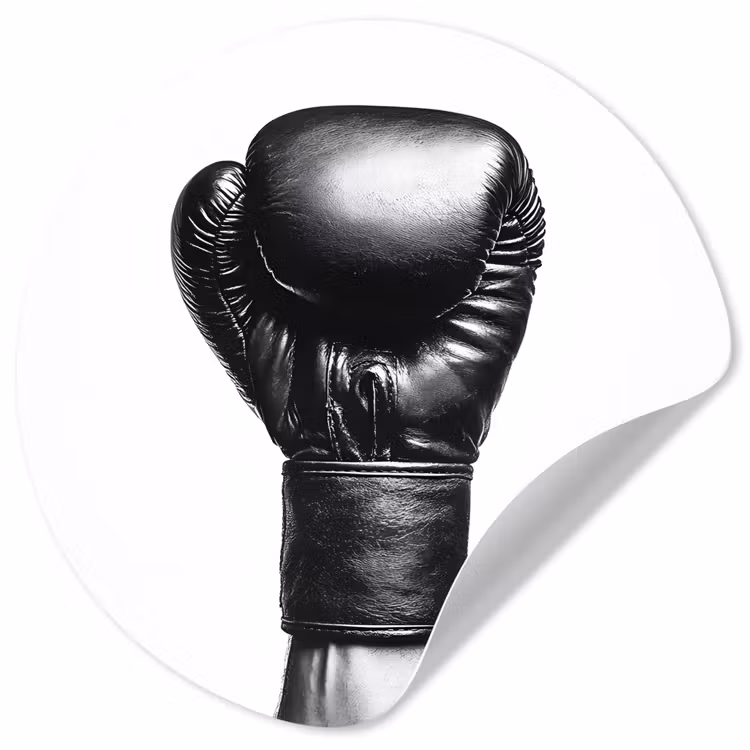 Behangcirkel - Bokshandschoen - Zwart - Hand — 1