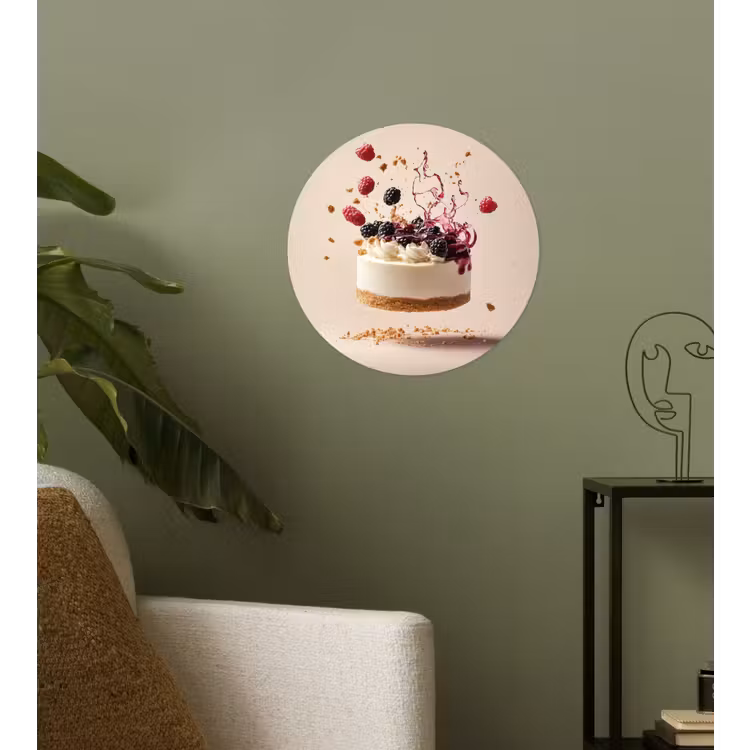 Behangcirkel - Cheesecake - Eten - Roze - Taart — 3