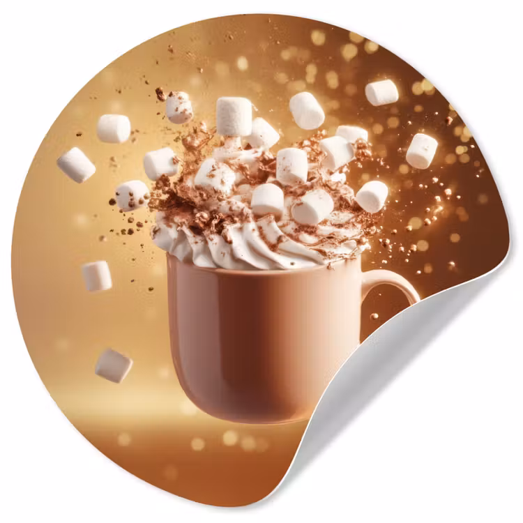 Behangcirkel - Chocomelk - Drinken - Warm - Bruin — 1
