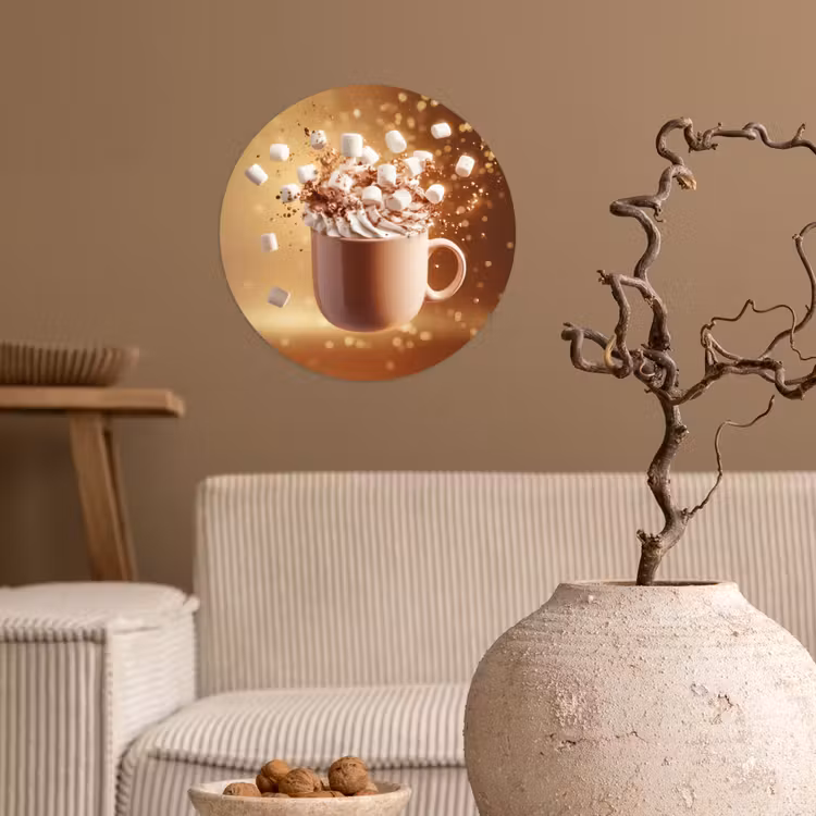 Behangcirkel - Chocomelk - Drinken - Warm - Bruin — 2