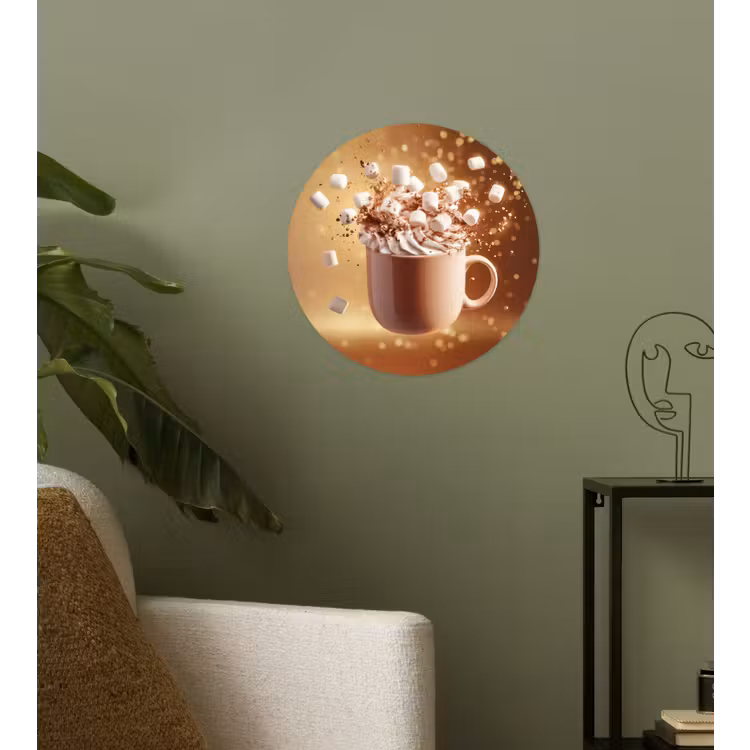 Behangcirkel - Chocomelk - Drinken - Warm - Bruin — 3