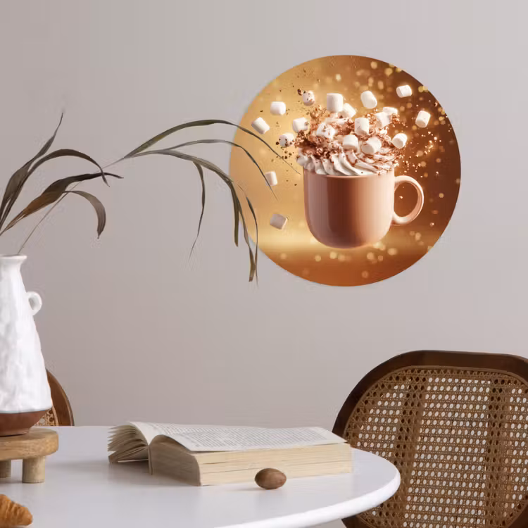 Behangcirkel - Chocomelk - Drinken - Warm - Bruin — 4
