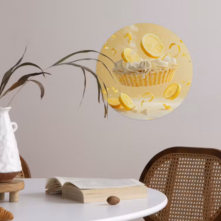 Behangcirkel - Citroen - Taart - Eten - Geel — 4