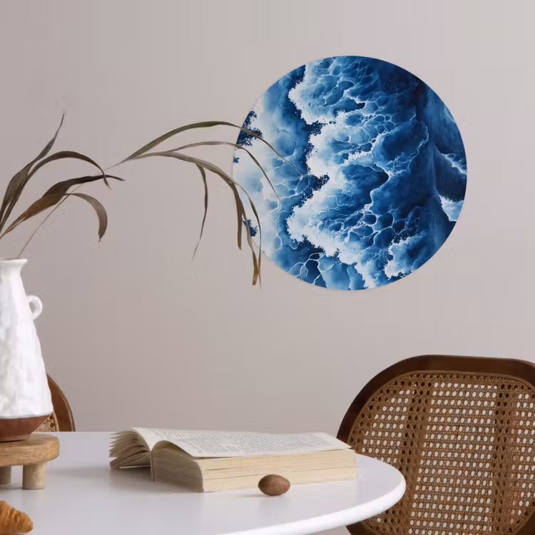 Behangcirkel - Golven - Blauw - Schuim — 4