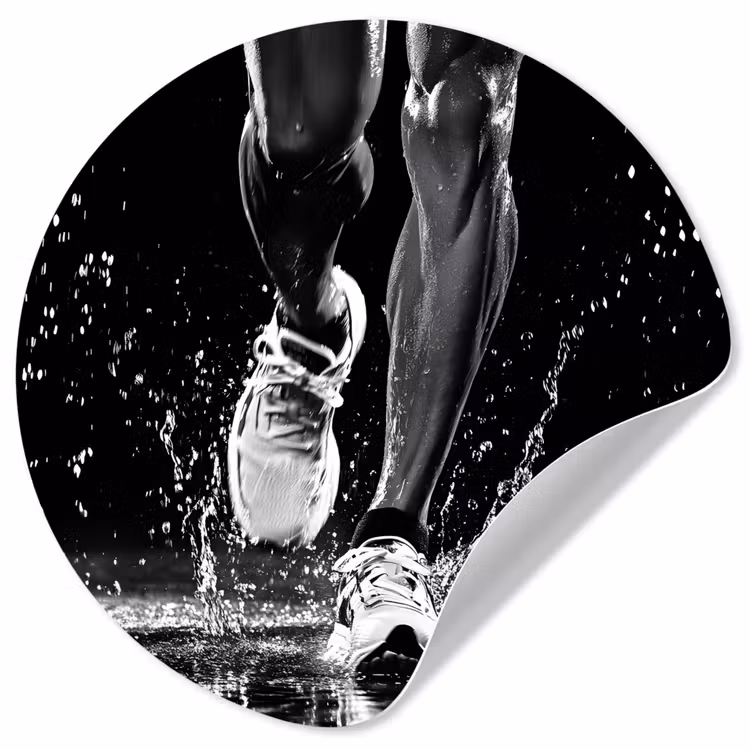 Behangcirkel - Hardloopschoenen - Rennen - Druppels - Zwart — 1