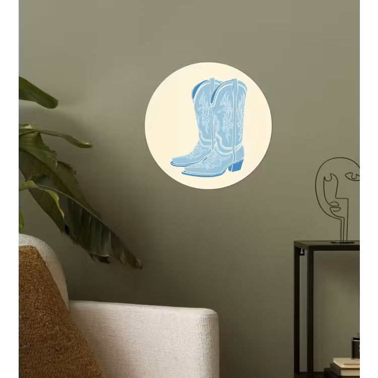 Behangcirkel - Illustratie - Cowboylaarzen - Patroon — 3