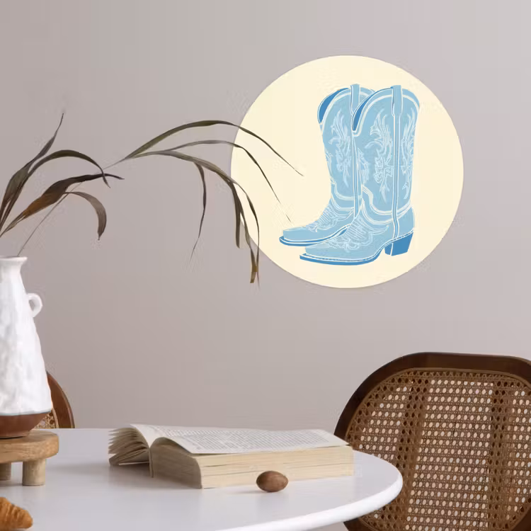 Behangcirkel - Illustratie - Cowboylaarzen - Patroon — 4