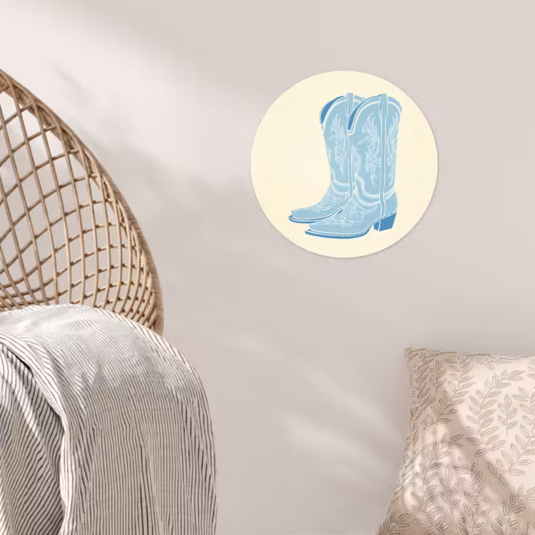 Behangcirkel - Illustratie - Cowboylaarzen - Patroon — 5