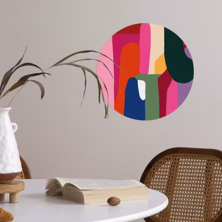 Behangcirkel - Kleurvakken - Recht - Rond - Abstract — 4
