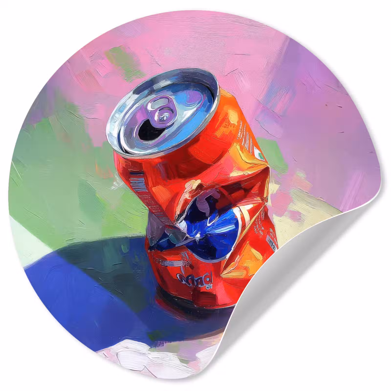 Behangcirkel - Frisdrank - Blik - Paars — 1