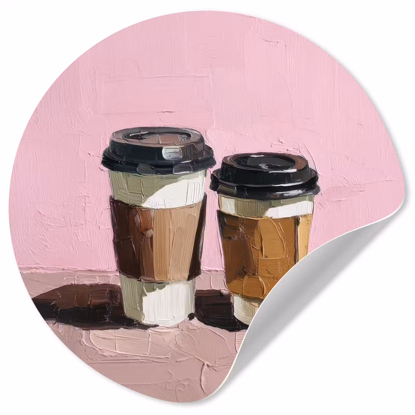 Behangcirkel - Koffiebekers - Deksel - Verf - Textuur — 1