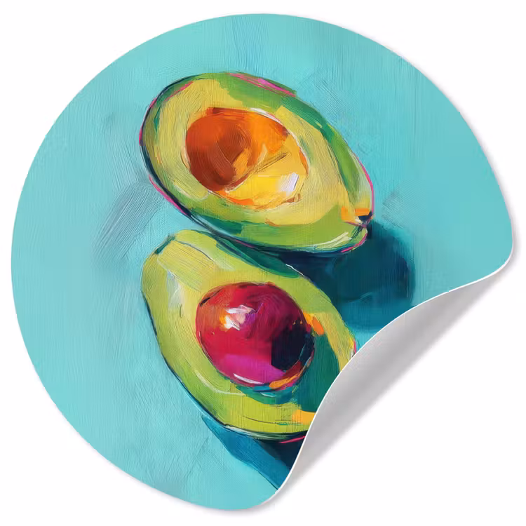 Behangcirkel - Avocado - Groen - Pit - Schaduw — 1