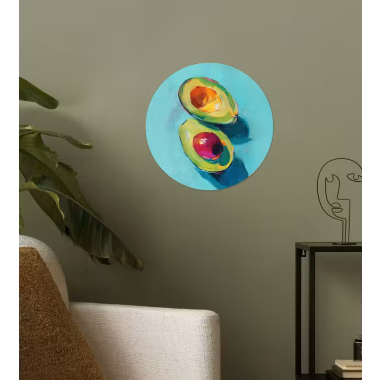 Behangcirkel - Avocado - Groen - Pit - Schaduw — 3