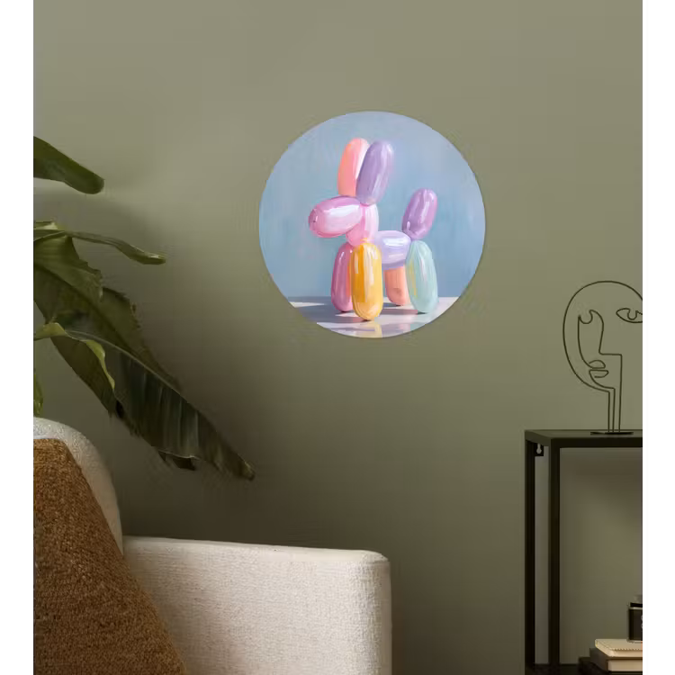 Behangcirkel - Dier - Ballon - Pasteltinten - Glanzend — 3