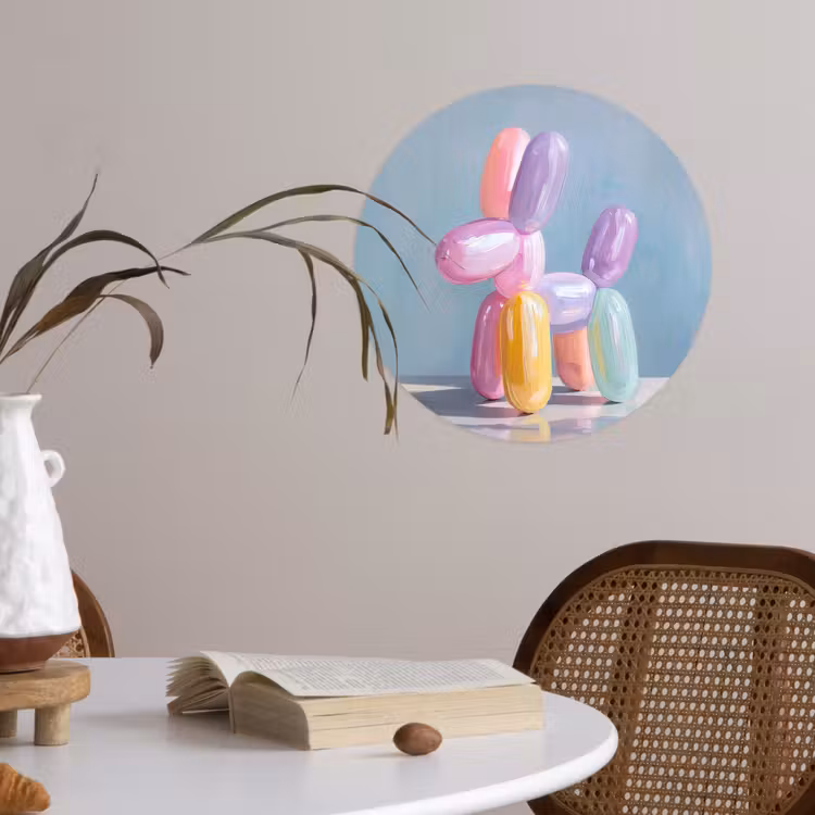 Behangcirkel - Dier - Ballon - Pasteltinten - Glanzend — 4