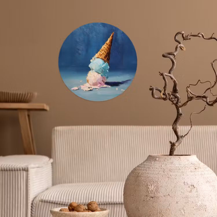 Behangcirkel - Ijshoorn - Bolletjes - Smelt - Roze — 2