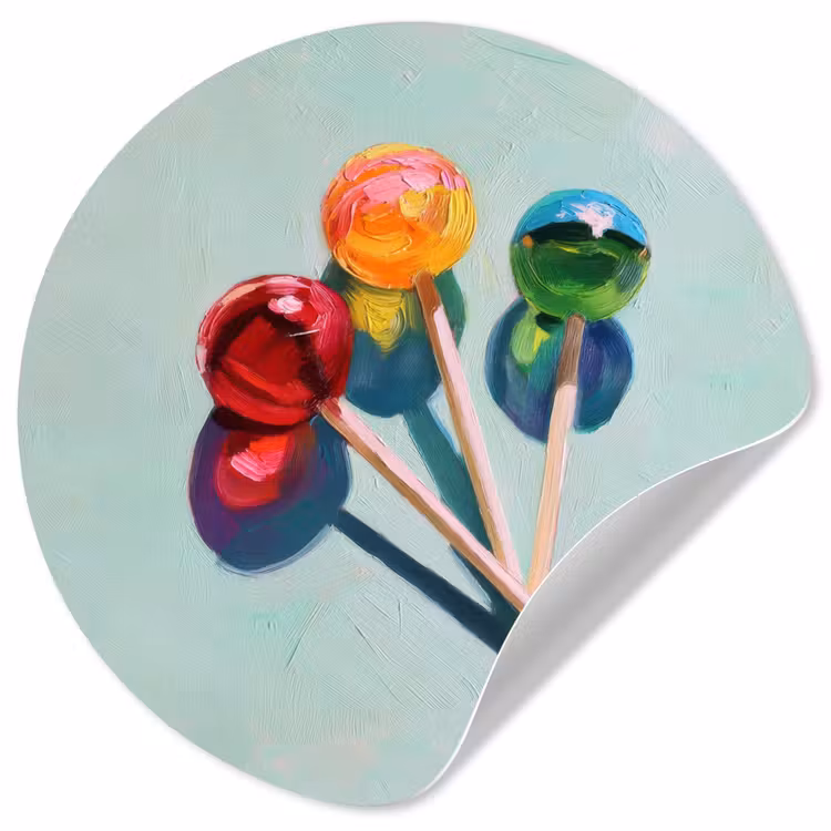 Behangcirkel - Lollys - Schaduw - Drie - Blauw — 1