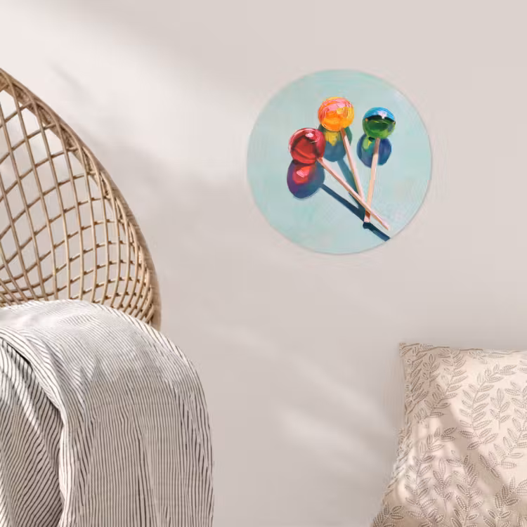 Behangcirkel - Lollys - Schaduw - Drie - Blauw — 5
