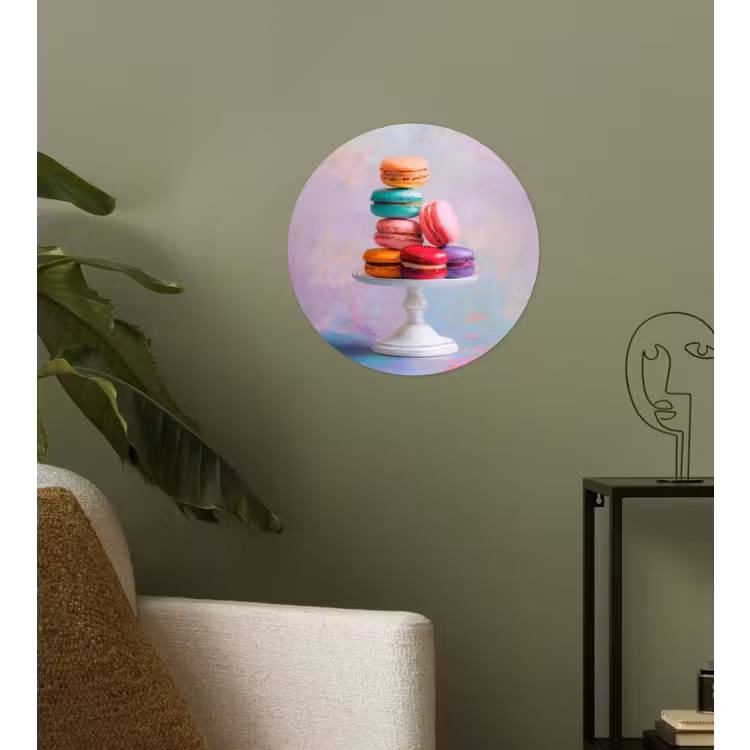 Behangcirkel - Macarons - Schaal - Pastel - Kleurrijk — 3