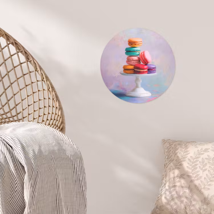 Behangcirkel - Macarons - Schaal - Pastel - Kleurrijk — 5