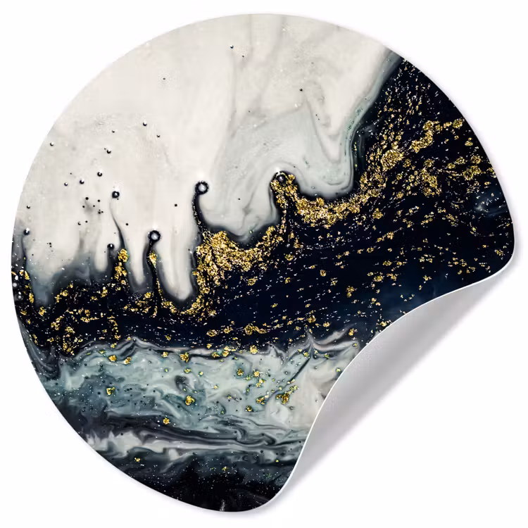 Behangcirkel - Marmer - Abstract - Goud - Luxe — 1