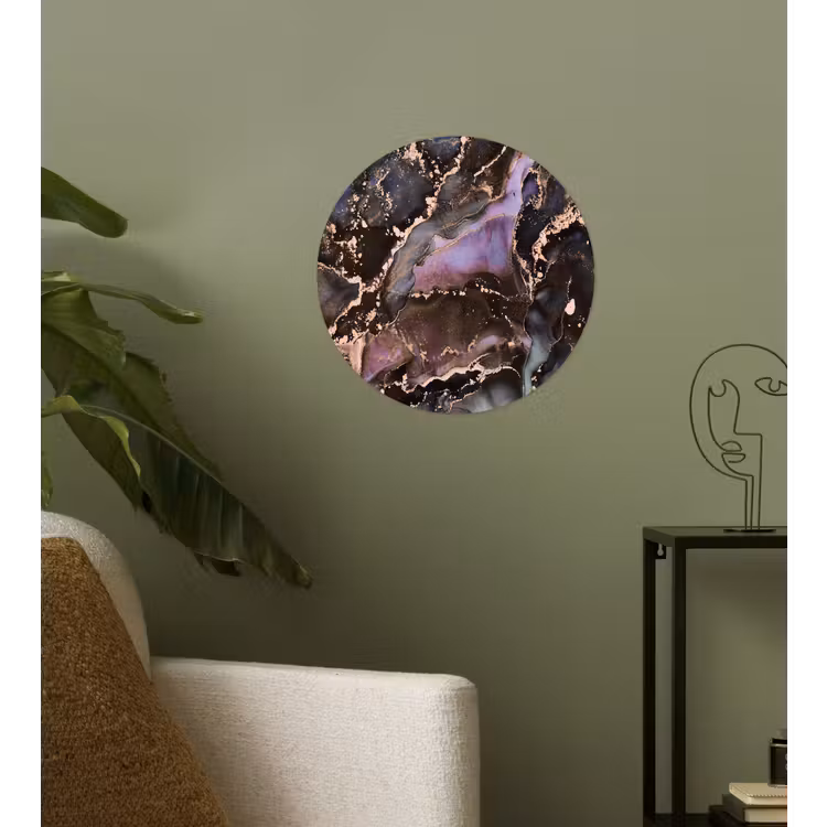 Behangcirkel - Marmer - Goud - Roze — 3