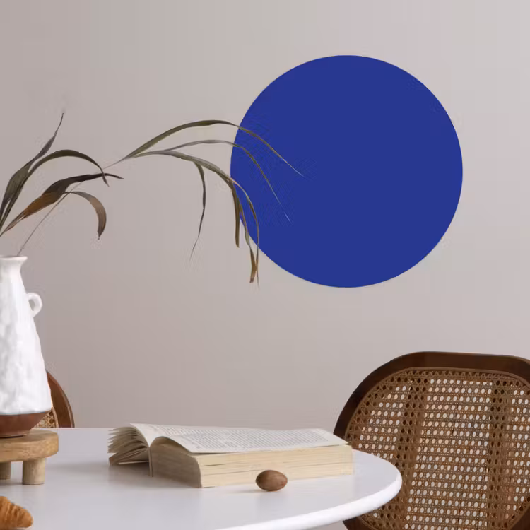 Behangcirkel - Blauw - Effen kleur - Donkerblauw — 4