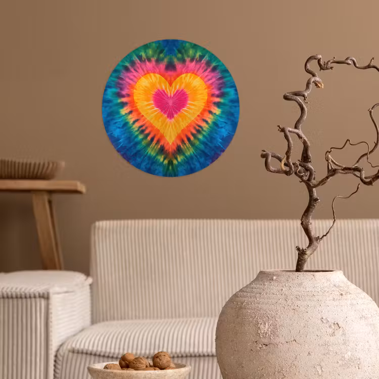 Behangcirkel - Hart - Tie Dye - Kleurrijk — 2