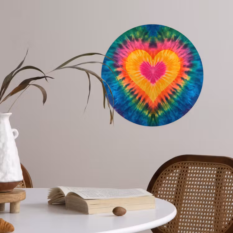 Behangcirkel - Hart - Tie Dye - Kleurrijk — 4
