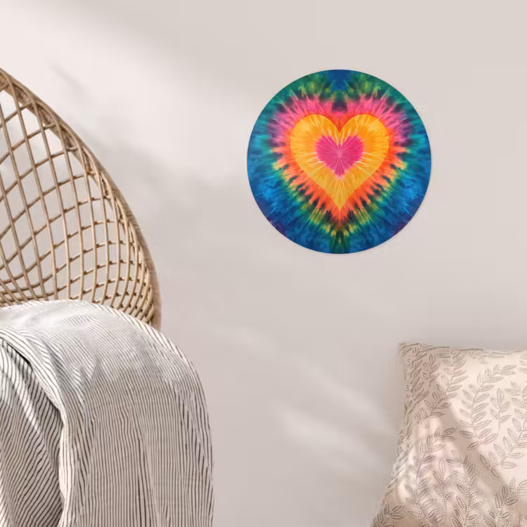 Behangcirkel - Hart - Tie Dye - Kleurrijk — 5
