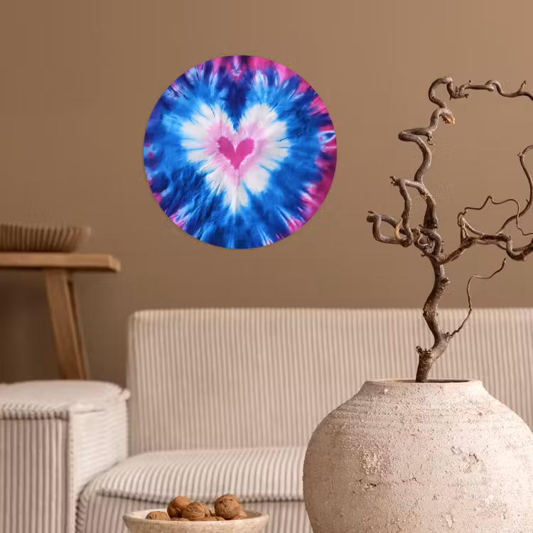 Behangcirkel - Hartvormig - Tie dye - Paars — 2