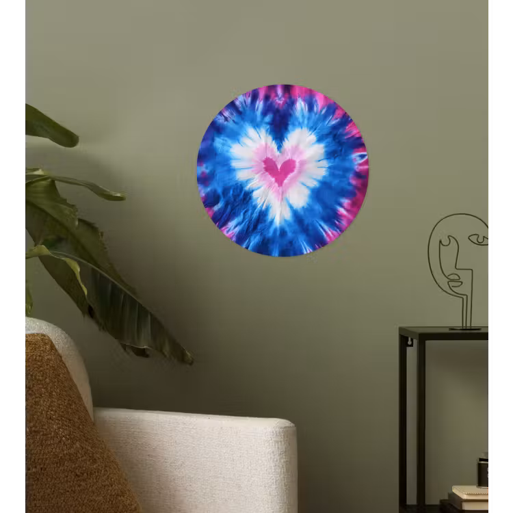 Behangcirkel - Hartvormig - Tie dye - Paars — 3