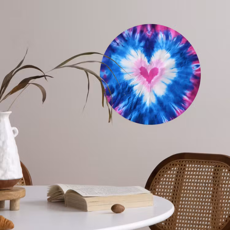 Behangcirkel - Hartvormig - Tie dye - Paars — 4