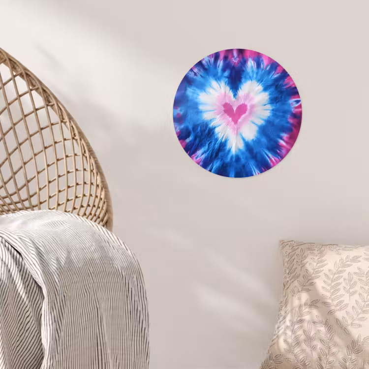 Behangcirkel - Hartvormig - Tie dye - Paars — 5