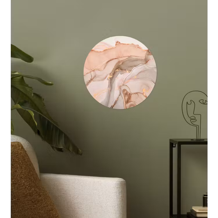 Behangcirkel - Marmer - Roze - Rosé — 3