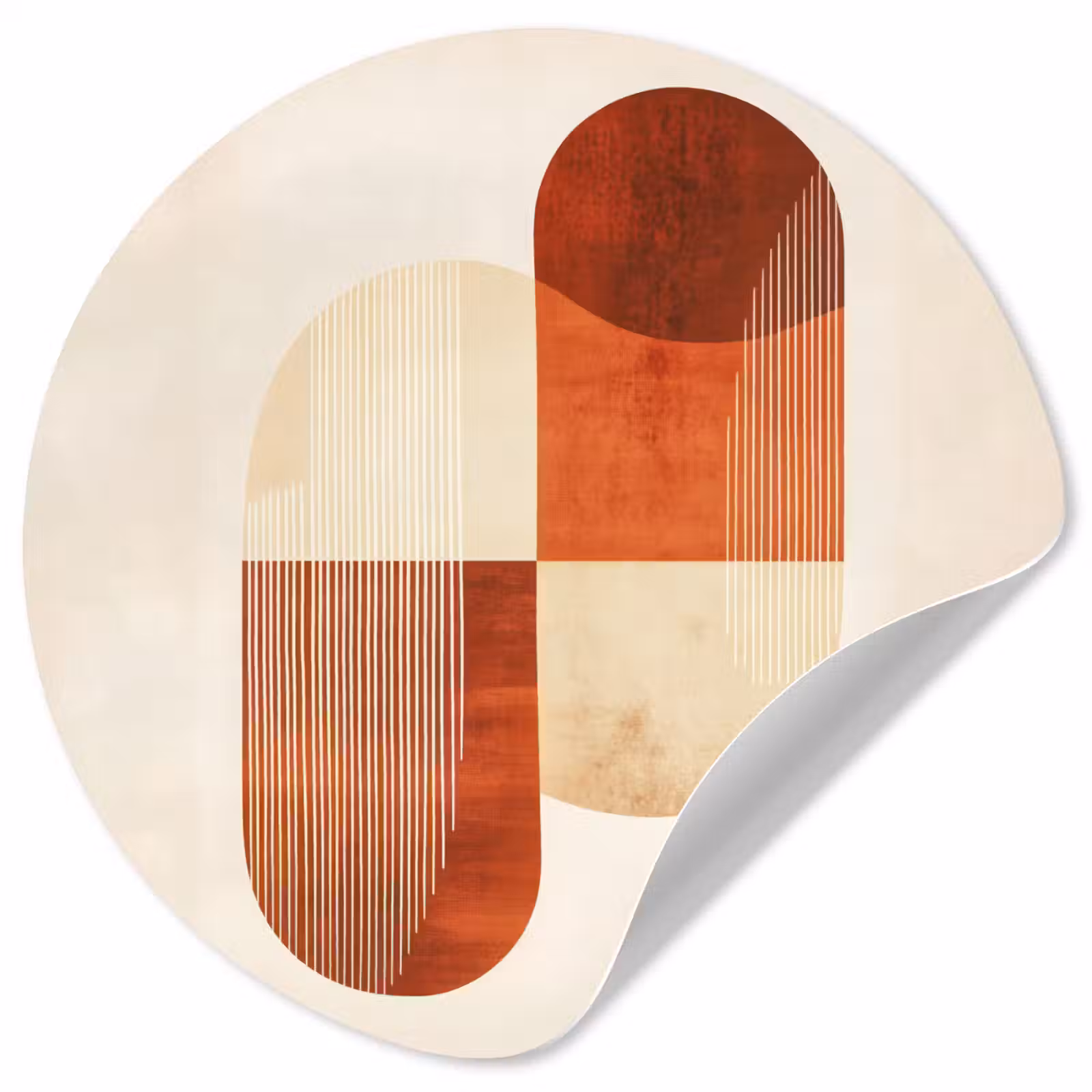 Behangcirkel - Bogen - Beige - Vormen — 1