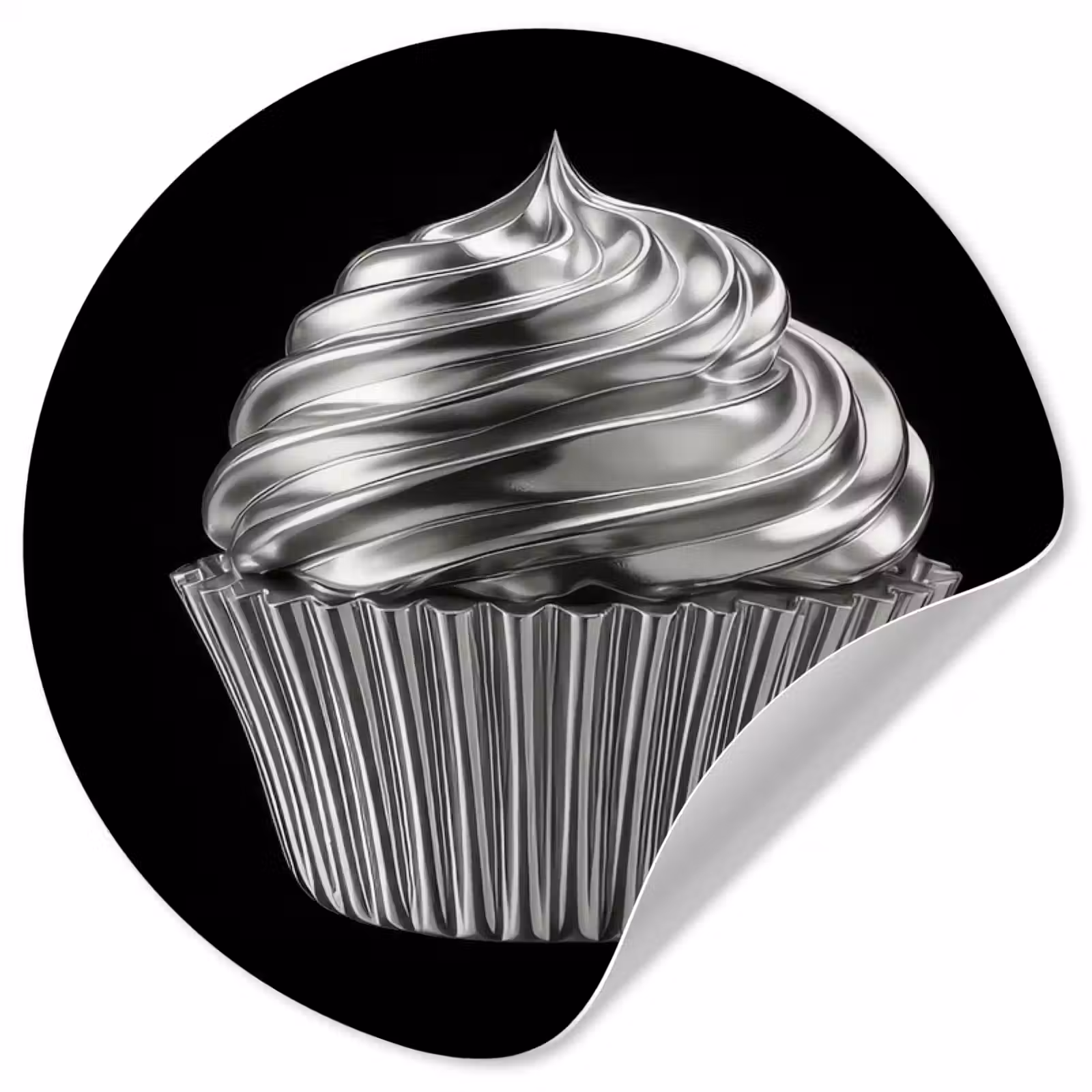 Behangcirkel - Cupcake - Luxueus - Zilver — 1